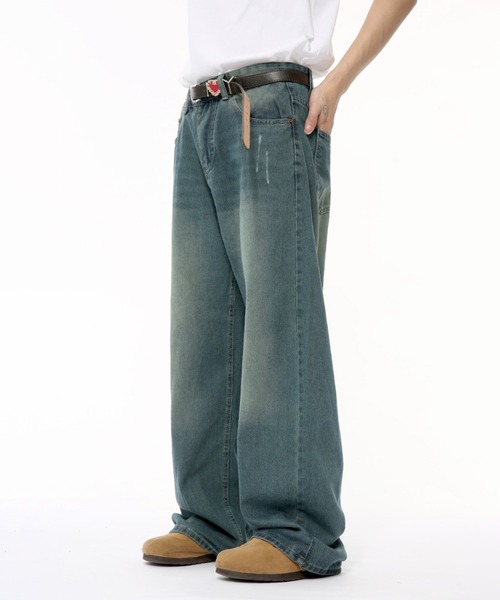 WESTBOY(ウエストボーイ)の「ルーズバギーウォッシュドデニムパンツ/セミワイドデニムパンツ WO24W1PT02【WB ORIGINALS】(デニムパンツ・メンズ・ブルー・XL/M/L)」の8枚目の写真