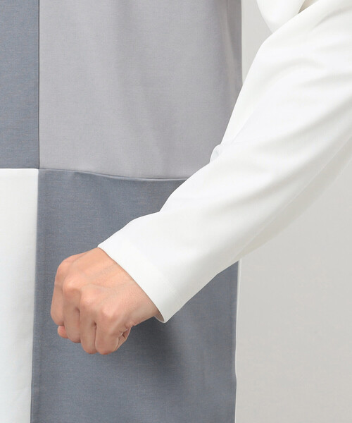 COMME CA ISM(コムサイズム)の「カラーブロック パッチワーク クルーネックTシャツ(長袖)(Tシャツ/カットソー・メンズ・ベージュ/ホワイト/ブラック・LARGE/MEDIUM)」の14枚目の写真