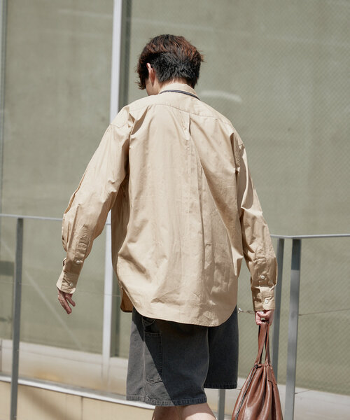 WHIMSIC（ウィムジック）の「【UNISEX】ネクタイ付きレギュラーカラ―シャツ（シャツ/ブラウス・レディース・ブルー/ピンク/ベージュ・FREE）」の12枚目の写真