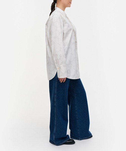 marimekko（マリメッコ）の「Heti Unikko /co poplin　blouse（シャツ/ブラウス・レディース・ホワイト・40/38/42/36/34）」の3枚目の写真
