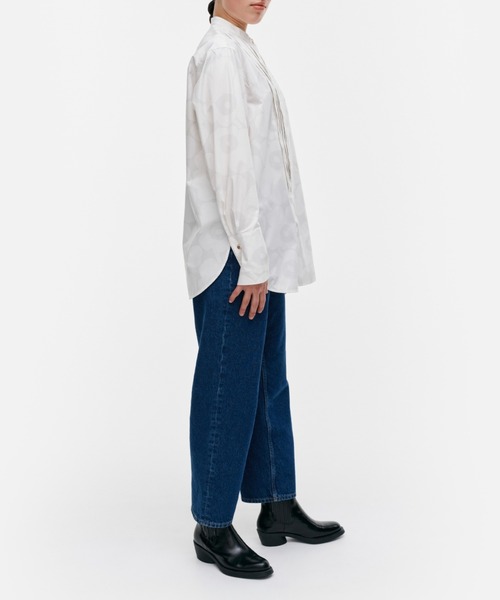 marimekko（マリメッコ）の「Heti Unikko /co poplin　blouse（シャツ/ブラウス・レディース・ホワイト・40/38/42/36/34）」の4枚目の写真