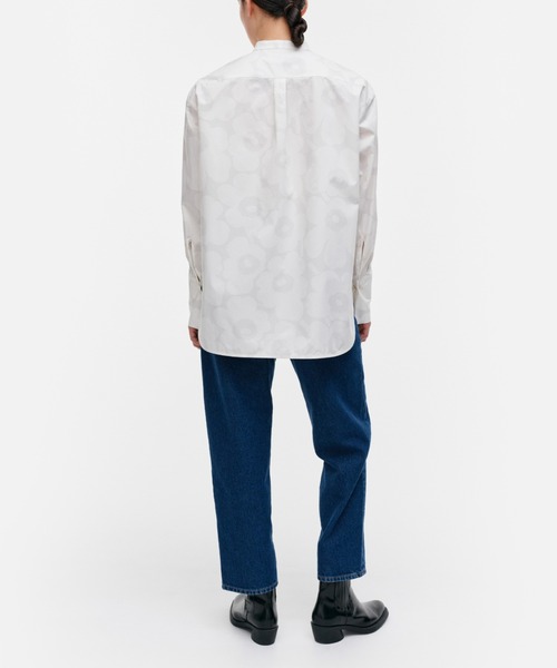 marimekko（マリメッコ）の「Heti Unikko /co poplin　blouse（シャツ/ブラウス・レディース・ホワイト・40/38/42/36/34）」の6枚目の写真