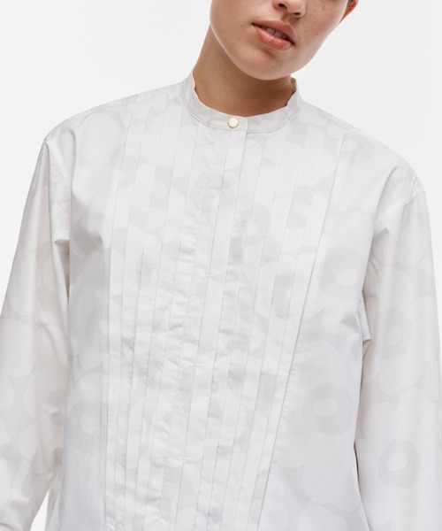 marimekko（マリメッコ）の「Heti Unikko /co poplin　blouse（シャツ/ブラウス・レディース・ホワイト・40/38/42/36/34）」の7枚目の写真