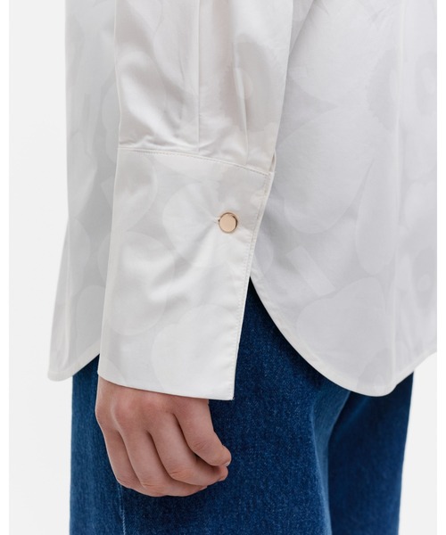 marimekko（マリメッコ）の「Heti Unikko /co poplin　blouse（シャツ/ブラウス・レディース・ホワイト・40/38/42/36/34）」の9枚目の写真