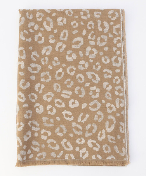 MONO　COMME CA（モノコムサ）の「レオパード柄ストール（ストール/ショール・レディース・ベージュ/グレー・FREE）」の6枚目の写真