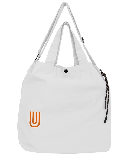 UNIVERSAL OVERALL(ユニバーサルオーバーオール)の「追加【UNIVERSAL OVERALL/ユニバーサルオーバーオール】ナイロン2WAY ショルダーバッグ / トートバッグ / A4可(トートバッグ・レディース・ブルー/ライトグレー/ブラック/カーキ/アイボリー・フリー)」の6枚目の写真