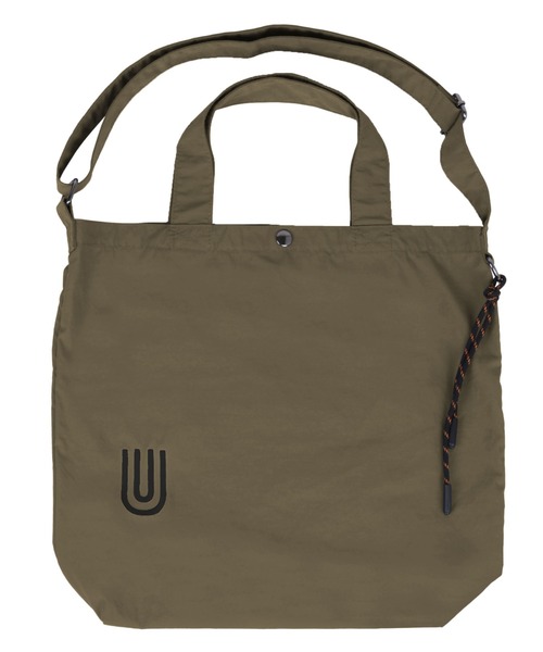 UNIVERSAL OVERALL(ユニバーサルオーバーオール)の「追加【UNIVERSAL OVERALL/ユニバーサルオーバーオール】ナイロン2WAY ショルダーバッグ / トートバッグ / A4可(トートバッグ・レディース・ブルー/ライトグレー/ブラック/カーキ/アイボリー・フリー)」の14枚目の写真