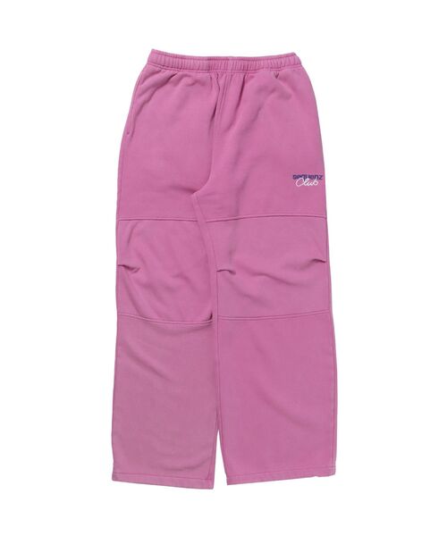 【SEQUENZ（シークエンズ）】DOUBLE KNEE WASHED SWEAT PANTS / スノーウォッシュ加工 刺繍 オーバーサイズ ヴィンテージライク 刺繍 裏起毛 【セットアップ対応】（スウェットパンツ）｜SEQUENZ（シークエンズ）