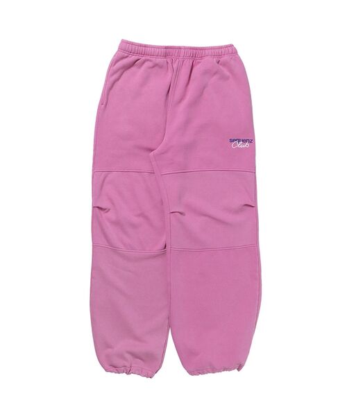 【SEQUENZ（シークエンズ）】DOUBLE KNEE WASHED SWEAT PANTS / スノーウォッシュ加工 刺繍 オーバーサイズ ヴィンテージライク 刺繍 裏起毛 【セットアップ対応】（スウェットパンツ）｜SEQUENZ（シークエンズ）