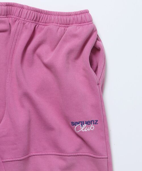 【SEQUENZ（シークエンズ）】DOUBLE KNEE WASHED SWEAT PANTS / スノーウォッシュ加工 刺繍 オーバーサイズ ヴィンテージライク 刺繍 裏起毛 【セットアップ対応】（スウェットパンツ）｜SEQUENZ（シークエンズ）
