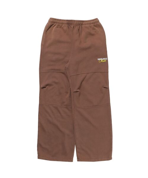 【SEQUENZ（シークエンズ）】DOUBLE KNEE WASHED SWEAT PANTS / スノーウォッシュ加工 刺繍 オーバーサイズ ヴィンテージライク 刺繍 裏起毛 【セットアップ対応】（スウェットパンツ）｜SEQUENZ（シークエンズ）