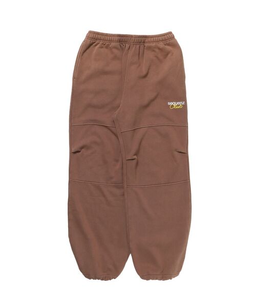 【SEQUENZ（シークエンズ）】DOUBLE KNEE WASHED SWEAT PANTS / スノーウォッシュ加工 刺繍 オーバーサイズ ヴィンテージライク 刺繍 裏起毛 【セットアップ対応】（スウェットパンツ）｜SEQUENZ（シークエンズ）
