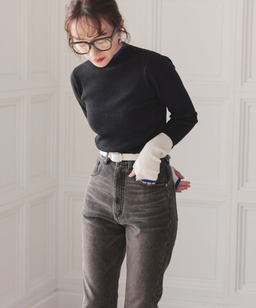 DONOBAN（ドノバン）の「あったか裏起毛スキニーデニム（デニムパンツ・レディース・ブラック・XL/M/S/L）」の11枚目の写真