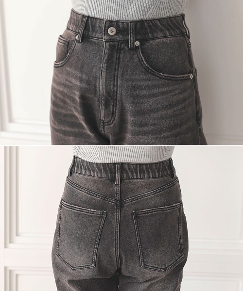 DONOBAN（ドノバン）の「あったか裏起毛スキニーデニム（デニムパンツ・レディース・ブラック・XL/M/S/L）」の7枚目の写真