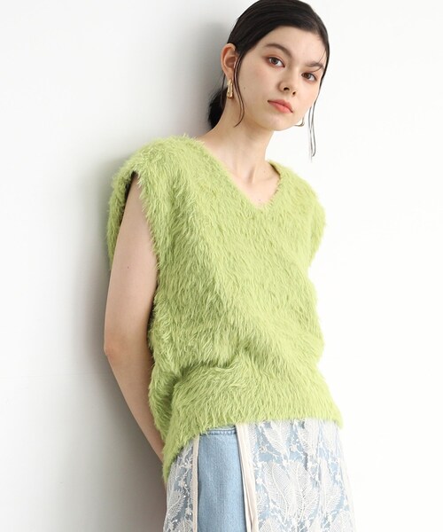 THE SHOP TK (ザ ショップ ティーケー )の「◆【ヒルナンデス!で紹介】Vネックフェザーベスト/洗える(ベスト・レディース・スミクロ/スモーキーグリーン系/ナチュラル・99)」の15枚目の写真