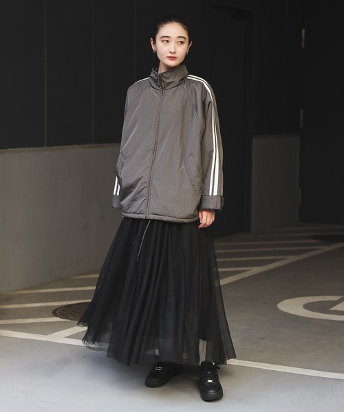 【セール】グロッシーナイロンタフタブルゾン（ブルゾン）｜Bonjour Sagan（ボンジュールサガン）