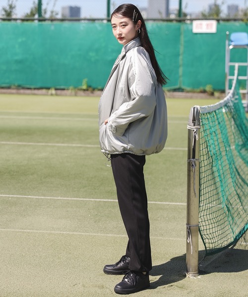 【セール】グロッシーナイロンタフタブルゾン（ブルゾン）｜Bonjour Sagan（ボンジュールサガン）