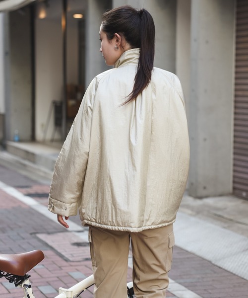 【セール】グロッシーナイロンタフタブルゾン（ブルゾン）｜Bonjour Sagan（ボンジュールサガン）