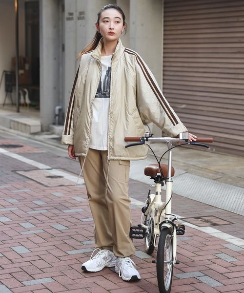 【セール】グロッシーナイロンタフタブルゾン（ブルゾン）｜Bonjour Sagan（ボンジュールサガン）