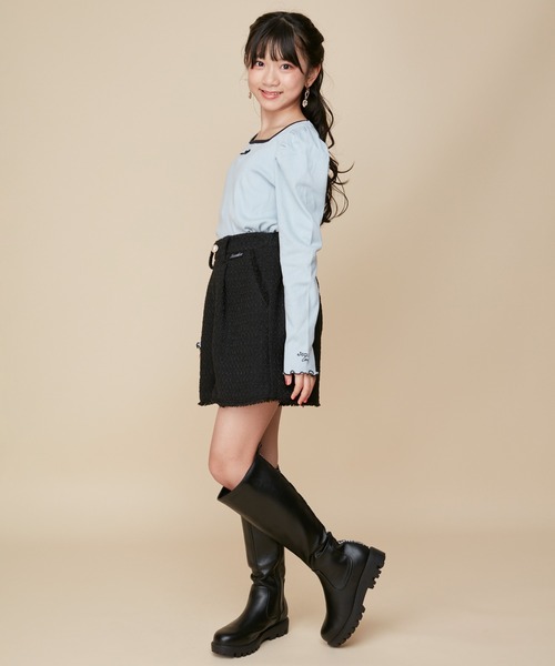 JENNI love（ジェニィラブ）の「【ウエスト調整可能】ツイードショートパンツ（その他パンツ・キッズ・ブラック/その他・130cm/140cm/150cm/160cm）」の9枚目の写真