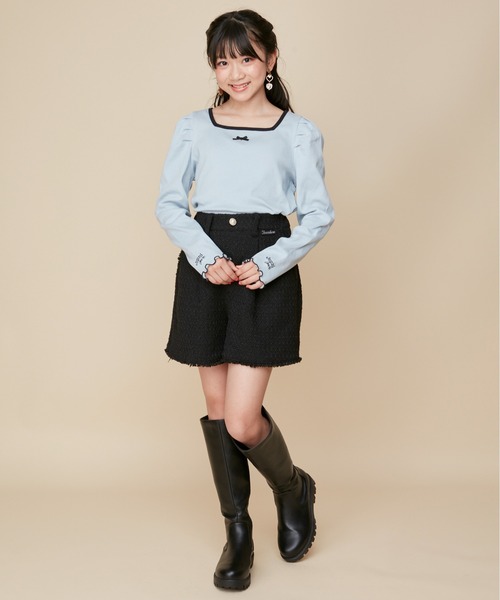 JENNI love（ジェニィラブ）の「【ウエスト調整可能】ツイードショートパンツ（その他パンツ・キッズ・ブラック/その他・130cm/140cm/150cm/160cm）」の10枚目の写真