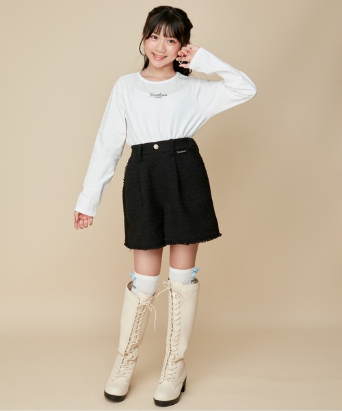 JENNI love（ジェニィラブ）の「【ウエスト調整可能】ツイードショートパンツ（その他パンツ・キッズ・ブラック/その他・130cm/140cm/150cm/160cm）」の7枚目の写真