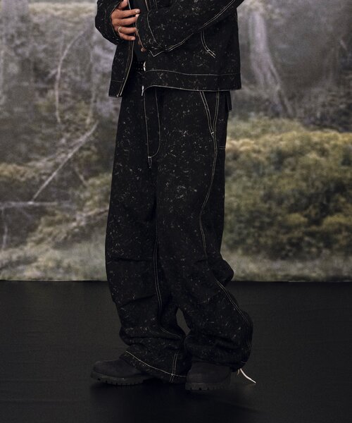 Sourcream（サワークリーム）の「【Sourcream/サワークリーム】パラシュートパンツ（カーゴパンツ・メンズ・ブラック/ブラウン・FREE）」の11枚目の写真