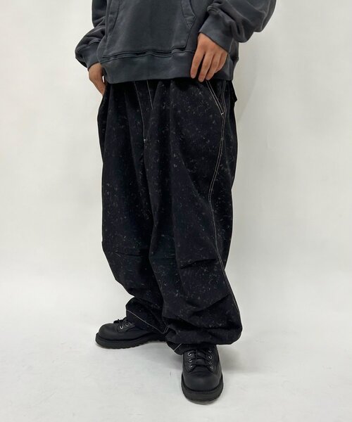 Sourcream（サワークリーム）の「【Sourcream/サワークリーム】パラシュートパンツ（カーゴパンツ・メンズ・ブラック/ブラウン・FREE）」の6枚目の写真