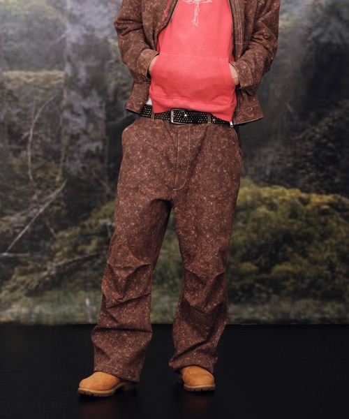 Sourcream（サワークリーム）の「【Sourcream/サワークリーム】パラシュートパンツ（カーゴパンツ・メンズ・ブラック/ブラウン・FREE）」の2枚目の写真