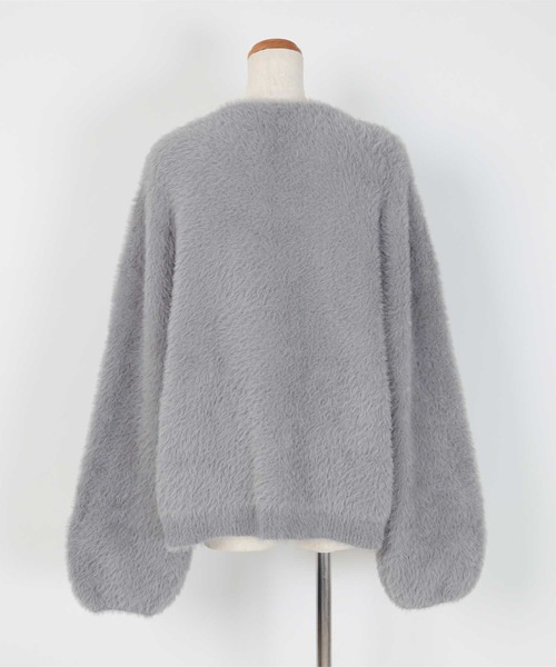 シャギーVネックボリュームニットカーディガン（カーディガン/ボレロ）｜ur's（ユアーズ）