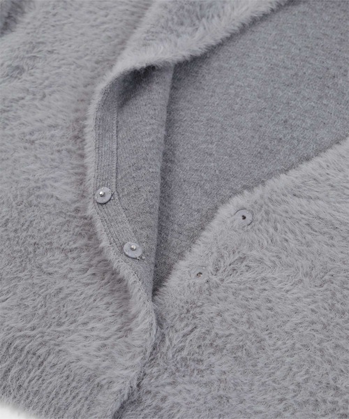 シャギーVネックボリュームニットカーディガン（カーディガン/ボレロ）｜ur's（ユアーズ）