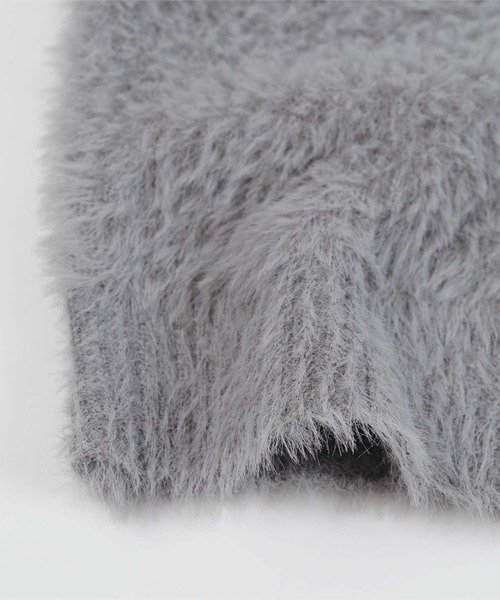 シャギーVネックボリュームニットカーディガン（カーディガン/ボレロ）｜ur's（ユアーズ）