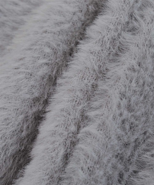 シャギーVネックボリュームニットカーディガン（カーディガン/ボレロ）｜ur's（ユアーズ）