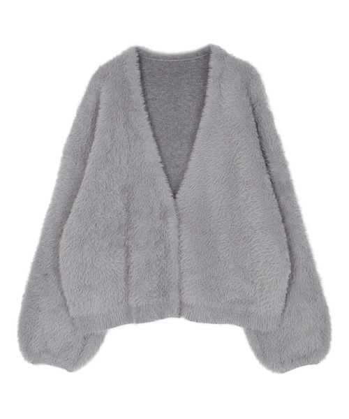 シャギーVネックボリュームニットカーディガン（カーディガン/ボレロ）｜ur's（ユアーズ）