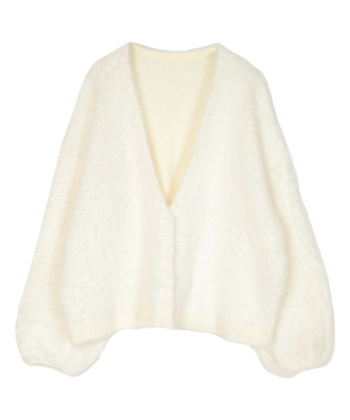 シャギーVネックボリュームニットカーディガン（カーディガン/ボレロ）｜ur's（ユアーズ）
