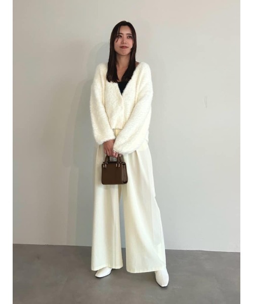 シャギーVネックボリュームニットカーディガン（カーディガン/ボレロ）｜ur's（ユアーズ）