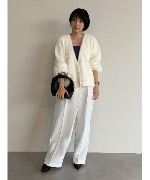 シャギーVネックボリュームニットカーディガン（カーディガン/ボレロ）｜ur's（ユアーズ）