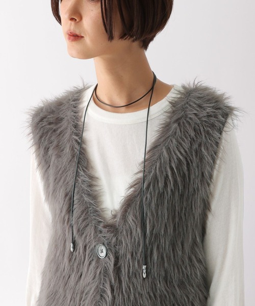 LEPSIM（レプシィム）の「コードマルチネックレス　152675（ネックレス・レディース・ブラック/ブラウン・ONE SIZE）」の7枚目の写真