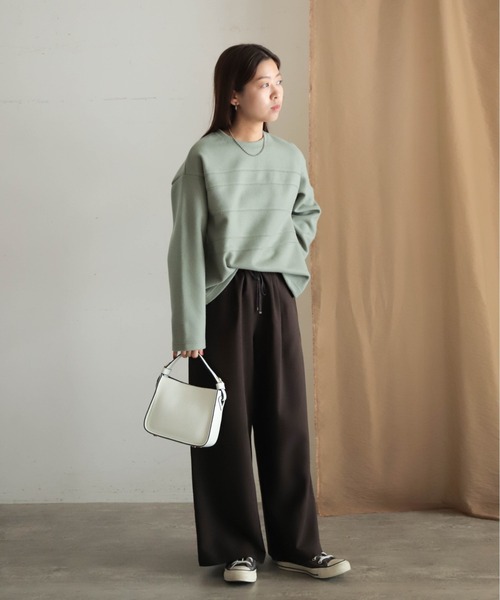 【セール】ニードルデク 断チ切リボーダーP/O（Tシャツ/カットソー）｜NOMBRE IMPAIR（ノンブルアンペール）