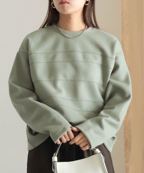 【セール】ニードルデク 断チ切リボーダーP/O（Tシャツ/カットソー）｜NOMBRE IMPAIR（ノンブルアンペール）