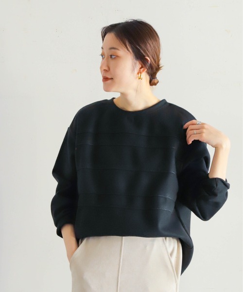 【セール】ニードルデク 断チ切リボーダーP/O（Tシャツ/カットソー）｜NOMBRE IMPAIR（ノンブルアンペール）