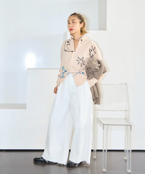 Carne Bollente（カルネボレンテ）の「CARNE BOLLENTE Astral Affair：シャツ（シャツ/ブラウス・レディース・ベージュ・MEDIUM）」の2枚目の写真