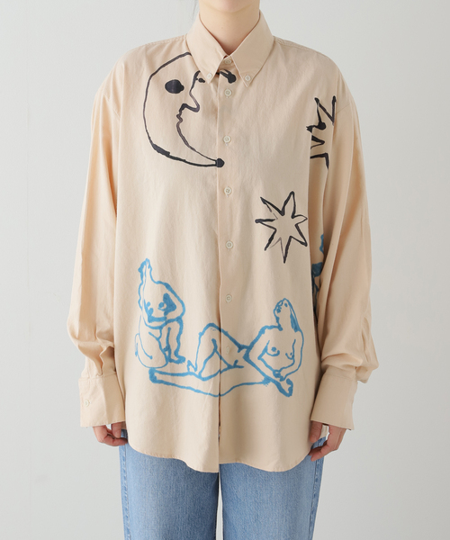 Carne Bollente（カルネボレンテ）の「CARNE BOLLENTE Astral Affair：シャツ（シャツ/ブラウス・レディース・ベージュ・MEDIUM）」の3枚目の写真