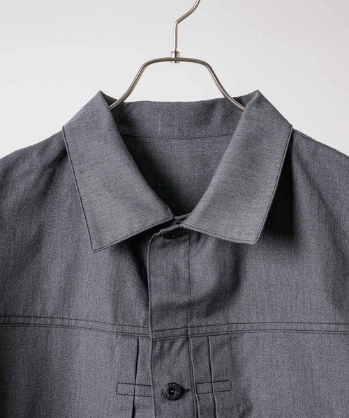 INTER FACTORY（インターファクトリー）の「ブラックシャンブレー 1st ジャケット/ Relux Fit - made in INTER FACTORY（その他アウター・メンズ・ブラック・LARGE/MEDIUM/SMALL）」の13枚目の写真