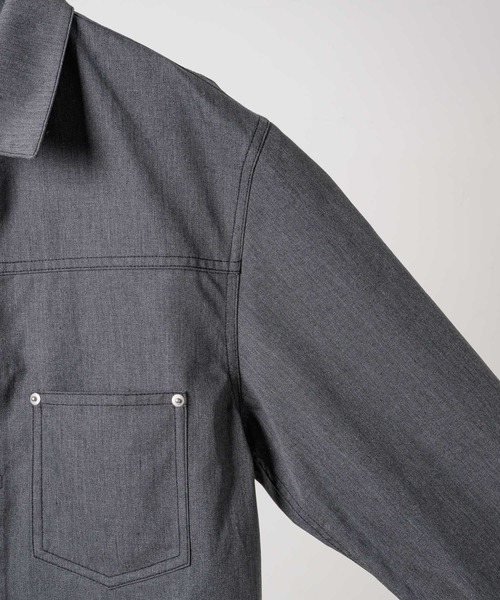 INTER FACTORY（インターファクトリー）の「ブラックシャンブレー 1st ジャケット/ Relux Fit - made in INTER FACTORY（その他アウター・メンズ・ブラック・LARGE/MEDIUM/SMALL）」の16枚目の写真