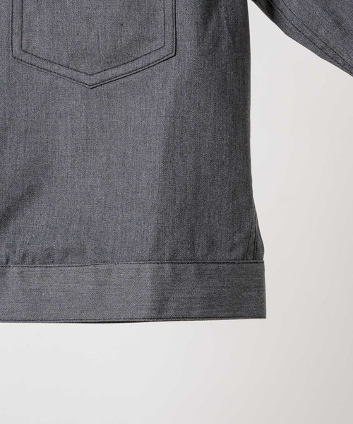 INTER FACTORY（インターファクトリー）の「ブラックシャンブレー 1st ジャケット/ Relux Fit - made in INTER FACTORY（その他アウター・メンズ・ブラック・LARGE/MEDIUM/SMALL）」の18枚目の写真