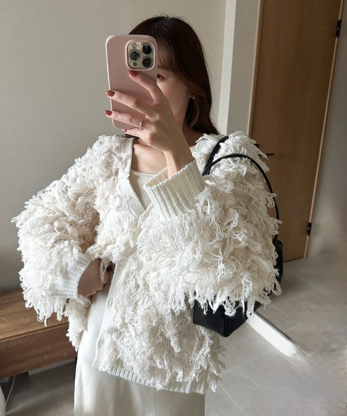 フリンジニットカーディガン(カーディガン/ボレロ)|AnriettMusee(アンリエットミュゼ) フリンジニットカーディガン(カーディガン/ボレロ)|AnriettMusee(アンリエットミュゼ)