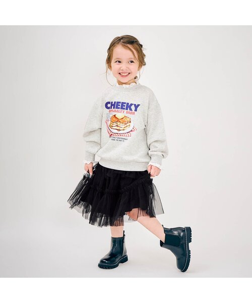 apres les cours（アプレレクール）の「ティアードチュールスカート（スカート・キッズ・アイボリー/ブラック・140/90/120/130/110/100）」の6枚目の写真