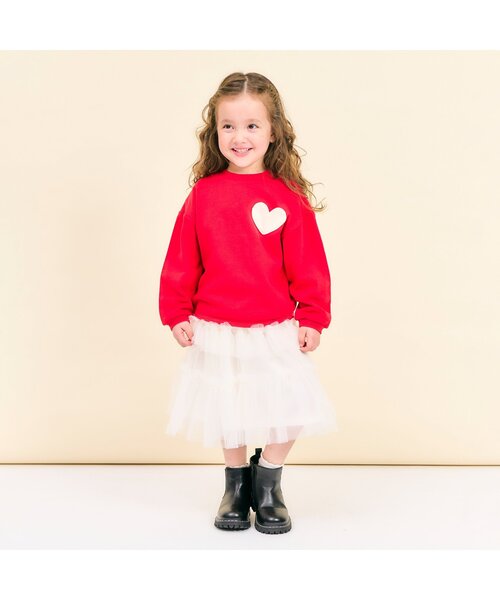 apres les cours（アプレレクール）の「ティアードチュールスカート（スカート・キッズ・アイボリー/ブラック・140/90/120/130/110/100）」の8枚目の写真