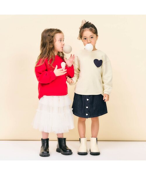 apres les cours（アプレレクール）の「ティアードチュールスカート（スカート・キッズ・アイボリー/ブラック・140/90/120/130/110/100）」の10枚目の写真